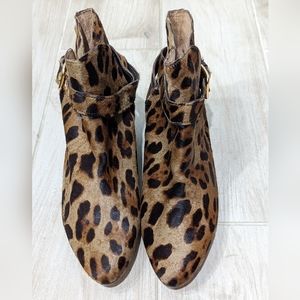 Brand new J. Crew animal print ankle boots